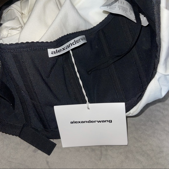 Alexander Wang Draped T-Shirt with Bustier - Picture 11 of 13